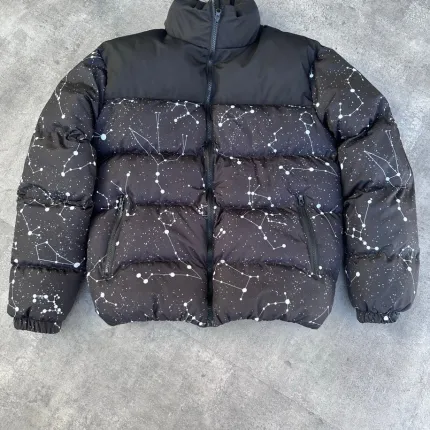 Oversize Siyah Şişme Mont