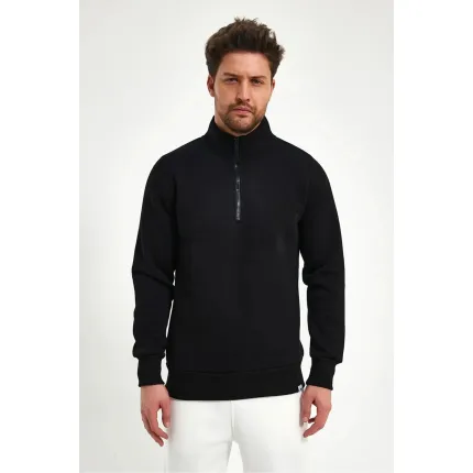 Siyah Boğazlı Sweatshirt Siyah Boğazlı Sweatshirt
