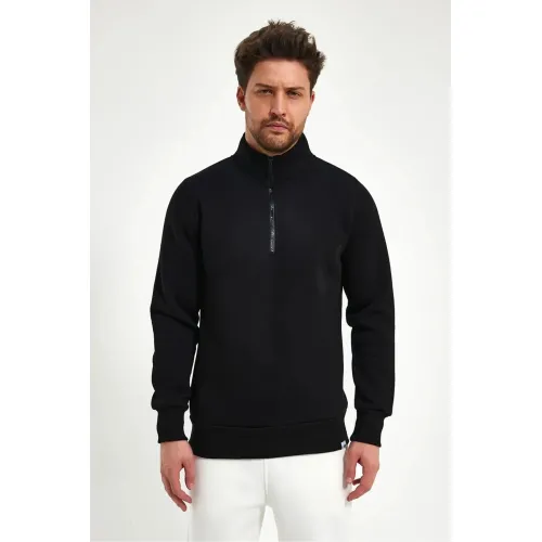 Siyah Boğazlı Sweatshirt Siyah Boğazlı Sweatshirt