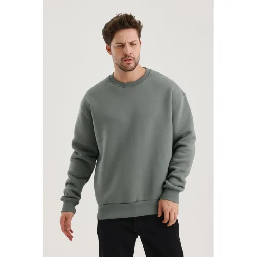 Gri Düz Sweatshirt Gri Düz Sweatshirt