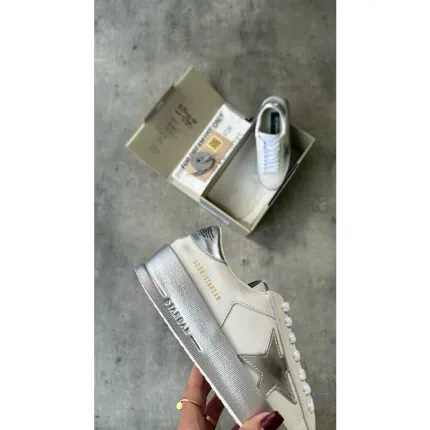 Golden Goose Unisex White Silve
