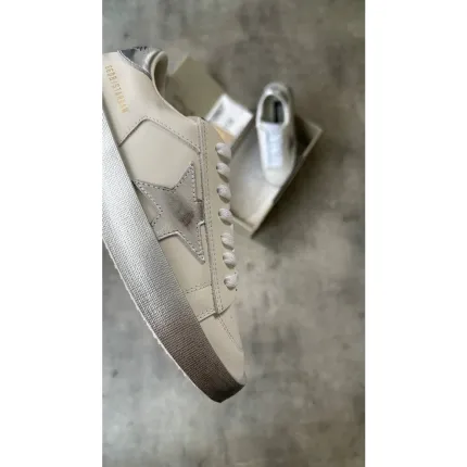 Golden Goose Unisex White Silve