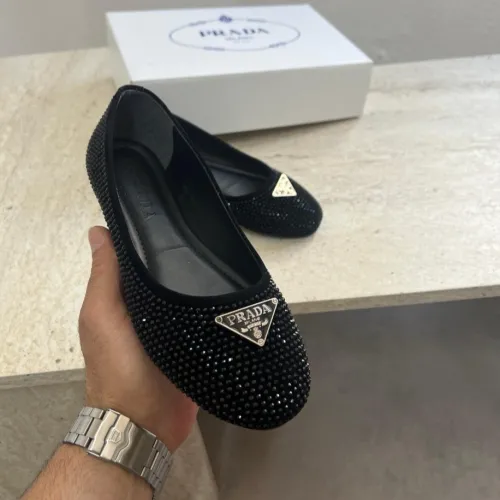 Prada Ballerina Stone Black