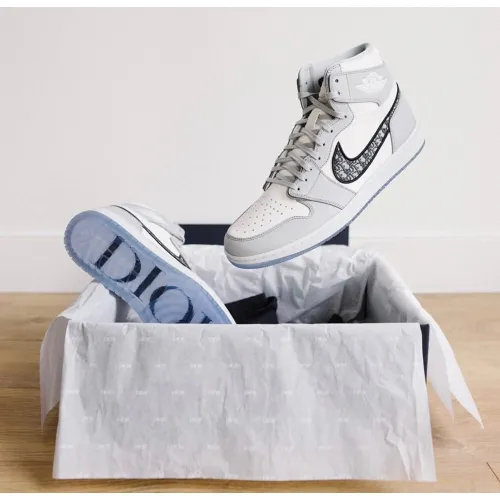 Air Jordan 1 High Dior Wolf Grey Sail