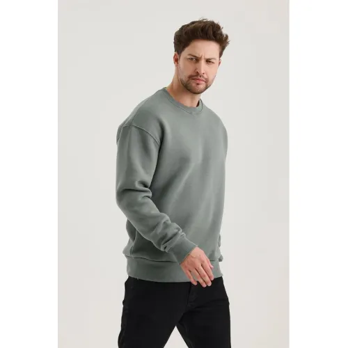 Gri Düz Sweatshirt Gri Düz Sweatshirt