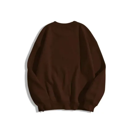 Kahverengi Düz Sweatshirt