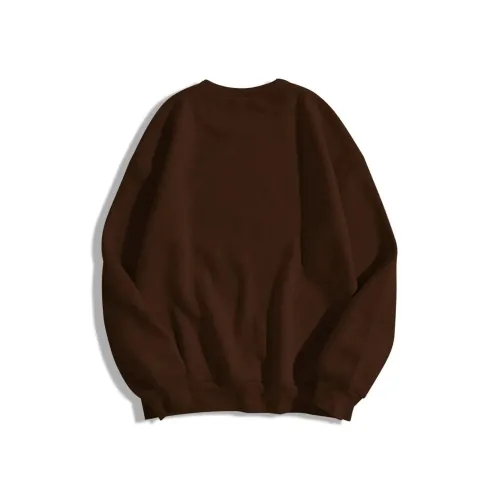 Kahverengi Düz Sweatshirt